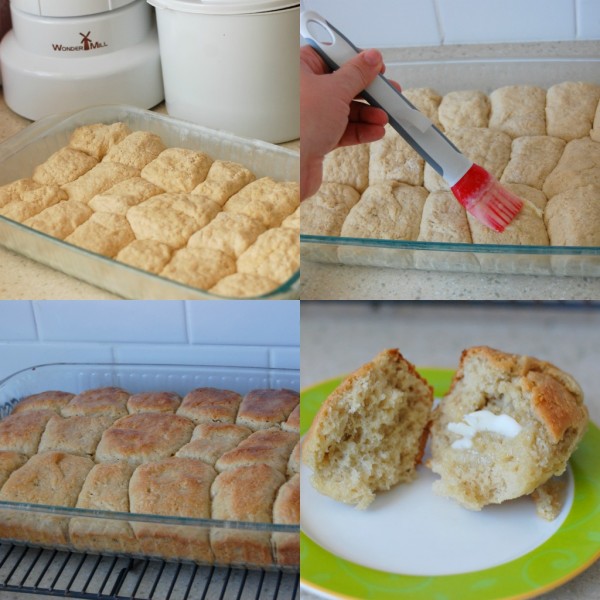Homemade Rolls rise and bake