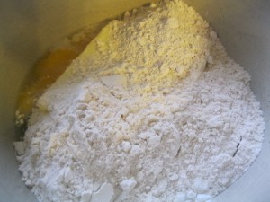 Ground flour.