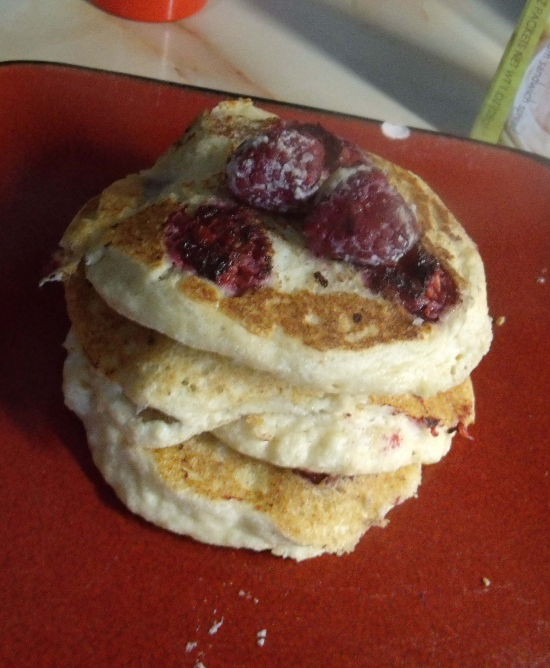 Ricotta Raspberry Pancakes