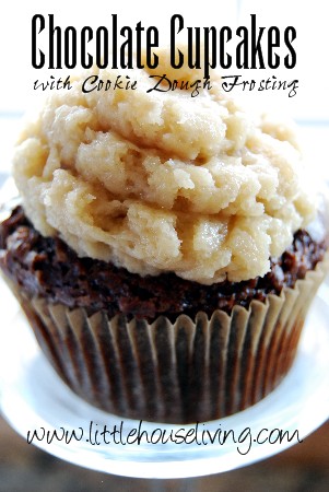 Chocolate Cupcakes with Cookie Dough Frosting