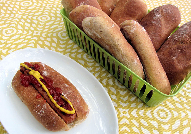 Homemade Whole Wheat Hot Dog Buns