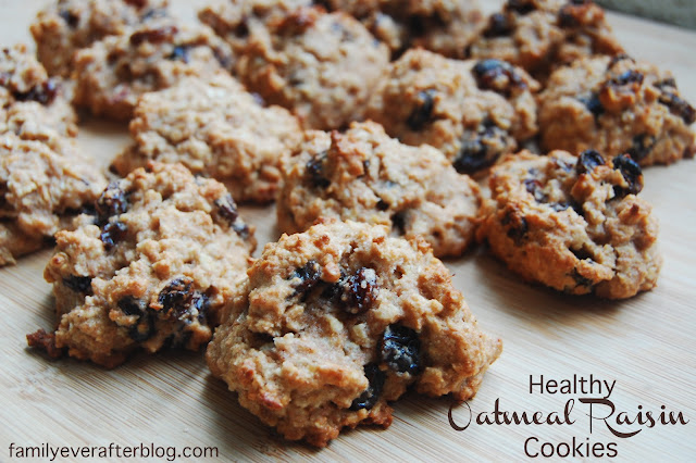 Healthy Oatmeal Raisin Cookies