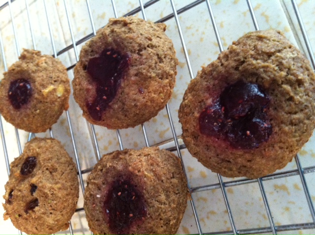 Lentil and Sprouted Wheat Thumbprint Snack Cookies
