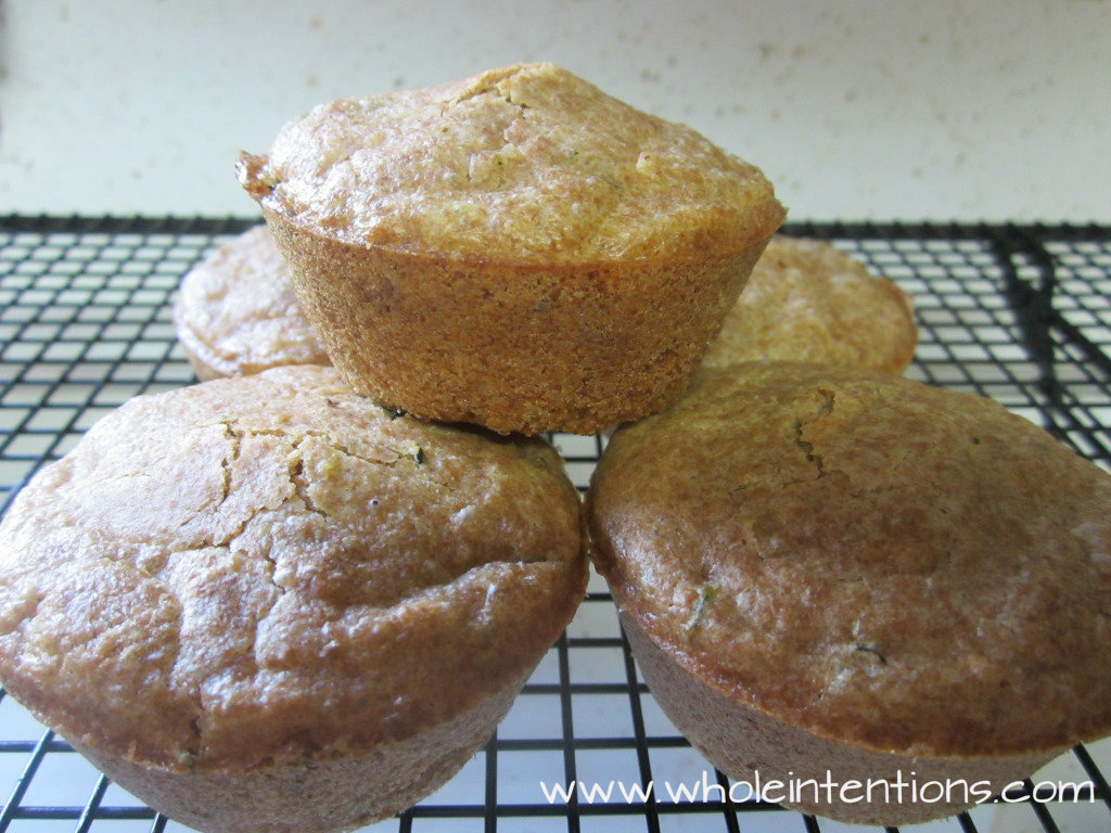 Sugar-Free, Easy Sourdough Zucchini Muffins