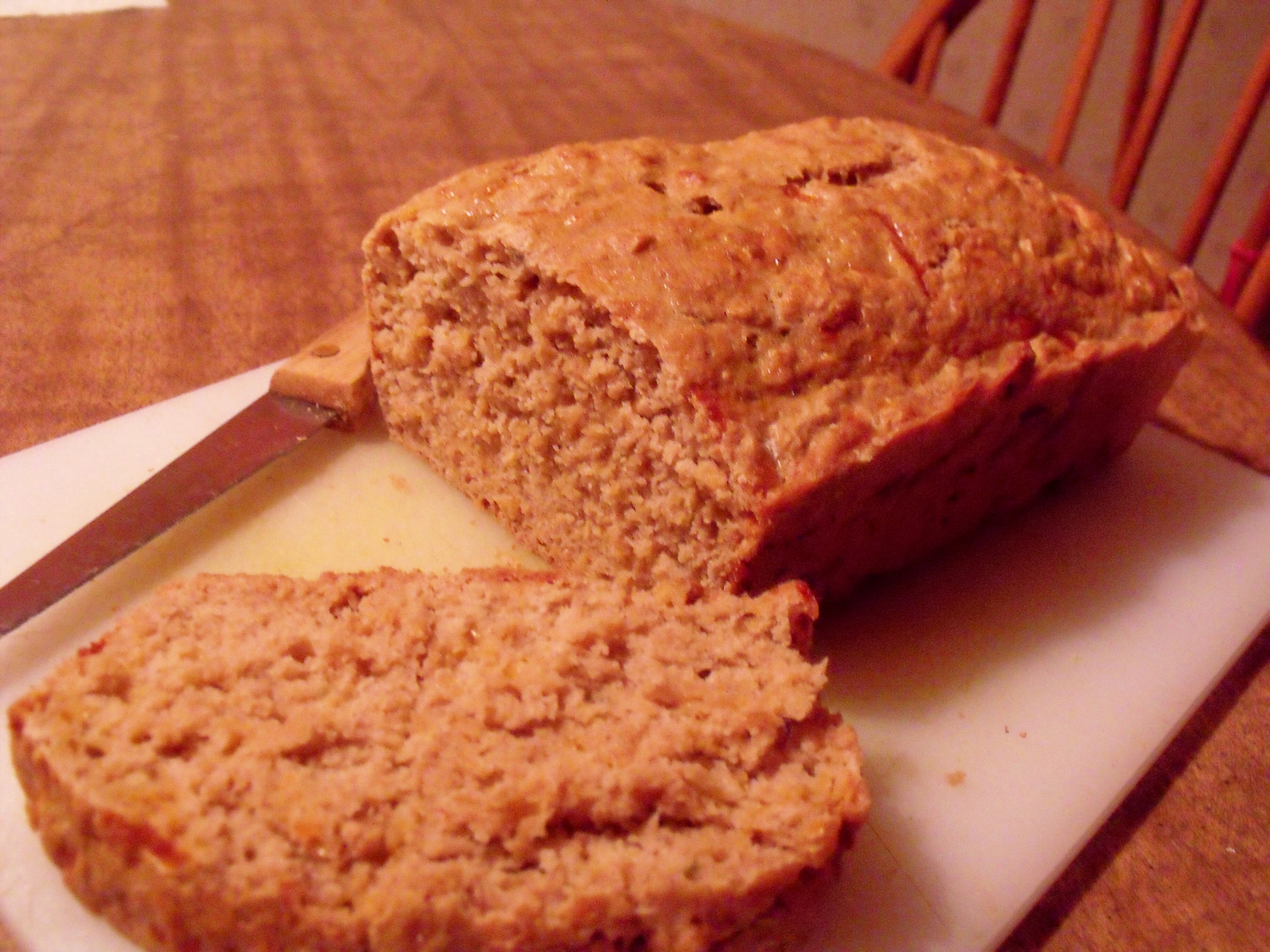 beer bread loaf and slice