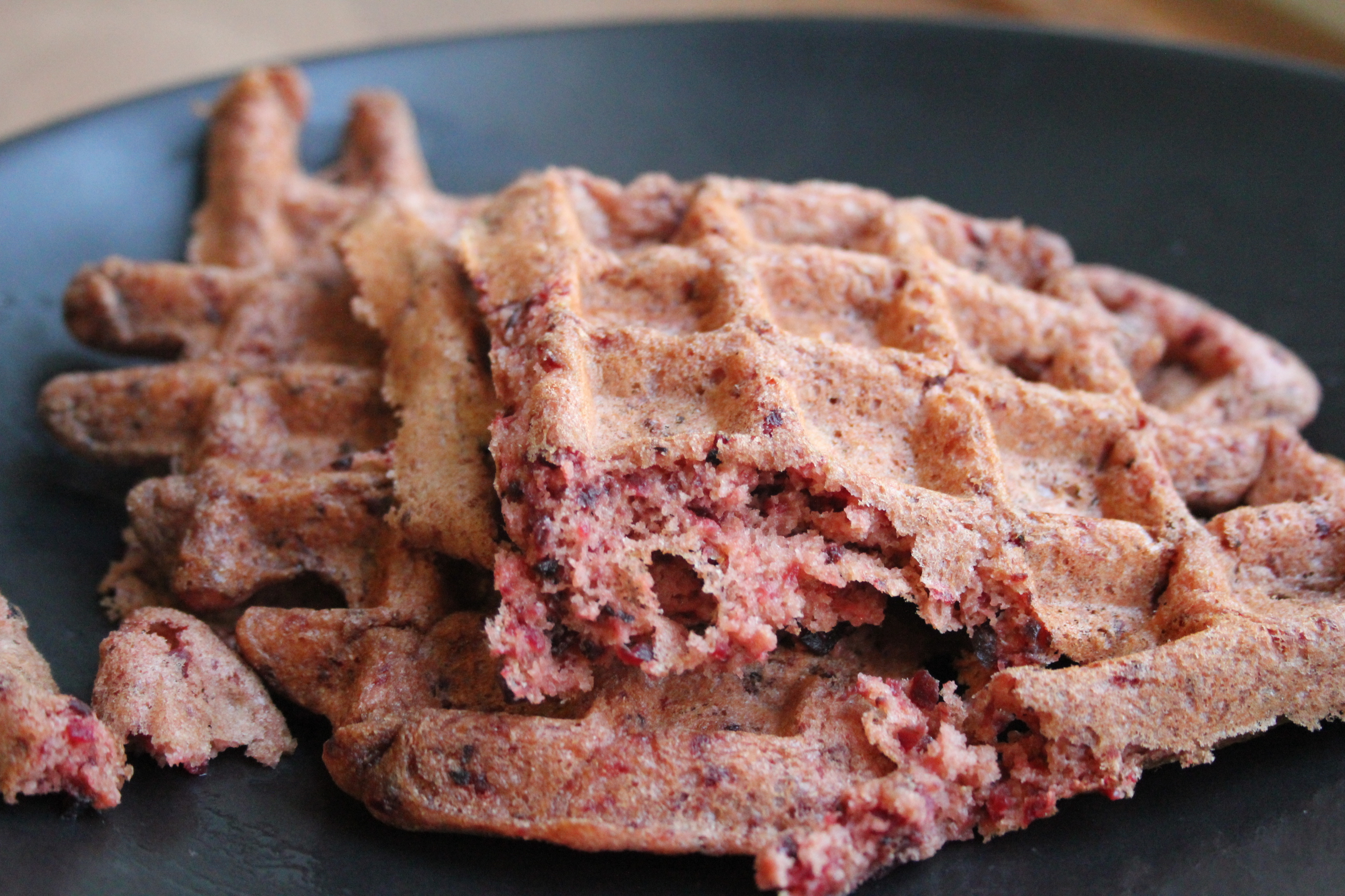 Whole Wheat Beet Waffles