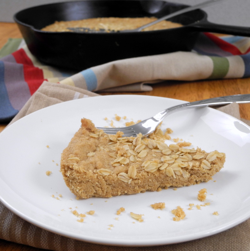 Oatmeal Shortbread Skillet Cookie