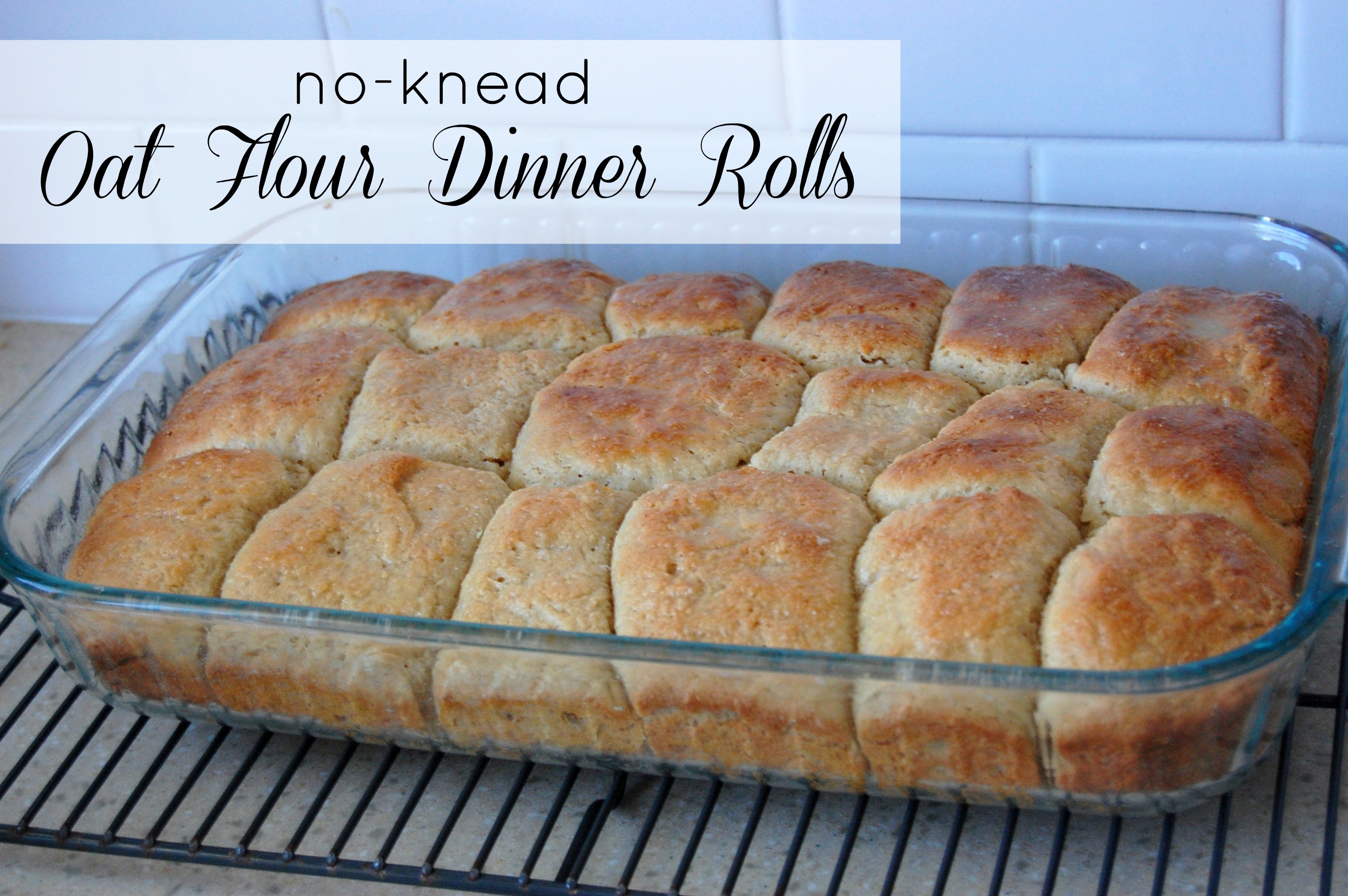 No-Knead Oat Flour Dinner Rolls Recipe