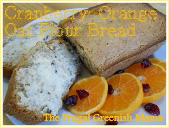 Cranberry Orange Oat Flour Bread