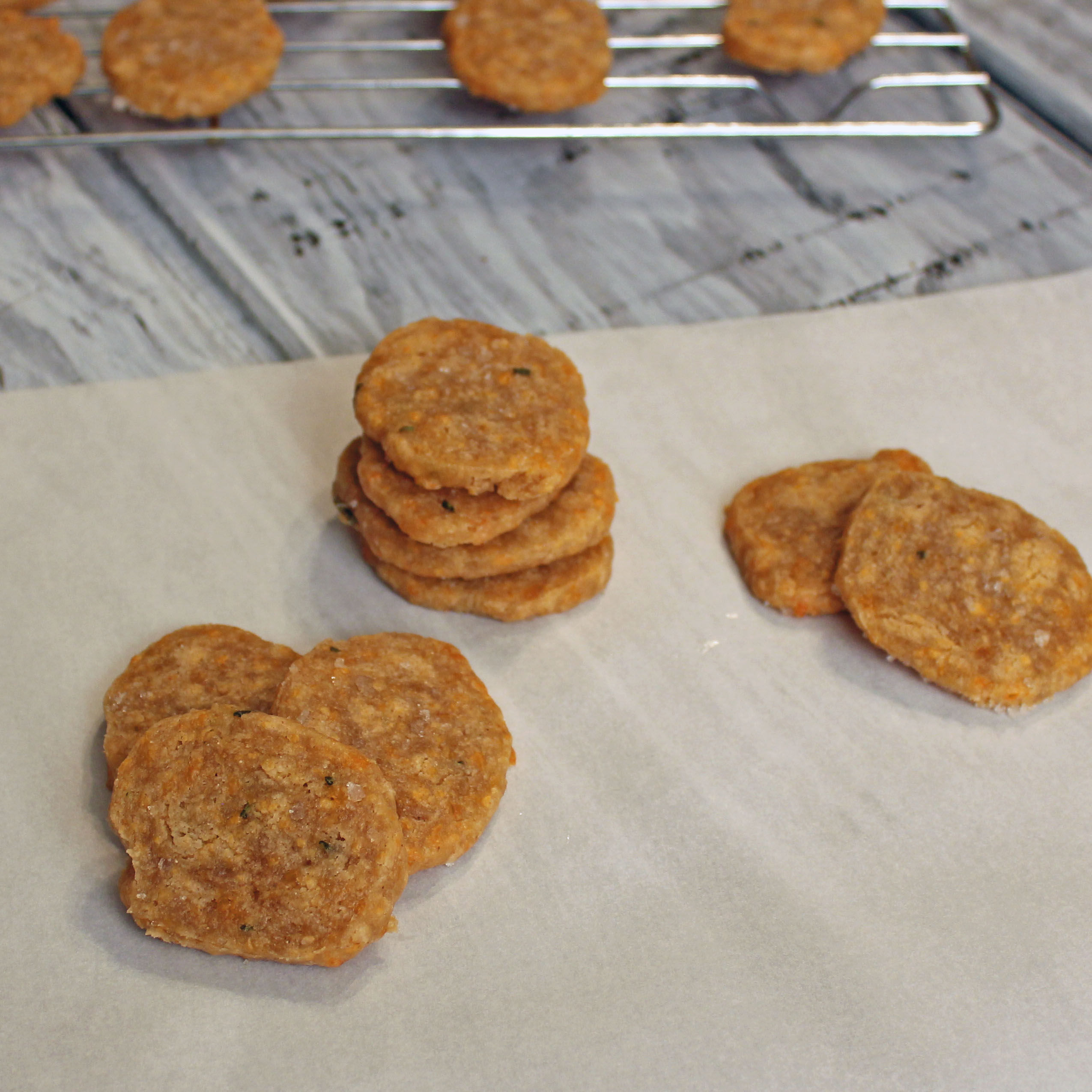 Cheddar Rosemary Shortbread