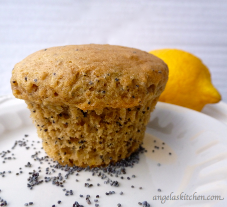 Angela's Kitchen Gluten Free Dairy Free Lemon or Almond Poppy Seed Muffins