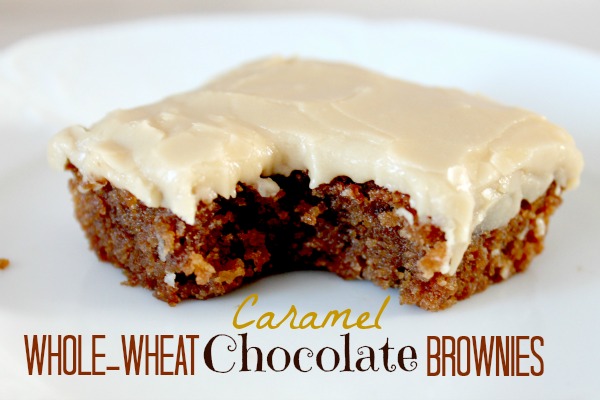 Whole Wheat Caramel Chocolate brownies