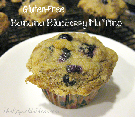 Gluten-Free Banana Blueberry Muffins