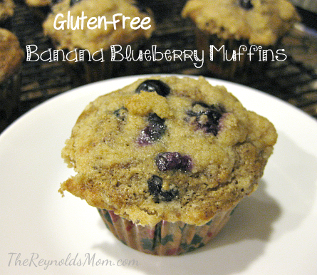 Gluten-free Banana Blueberry Muffins