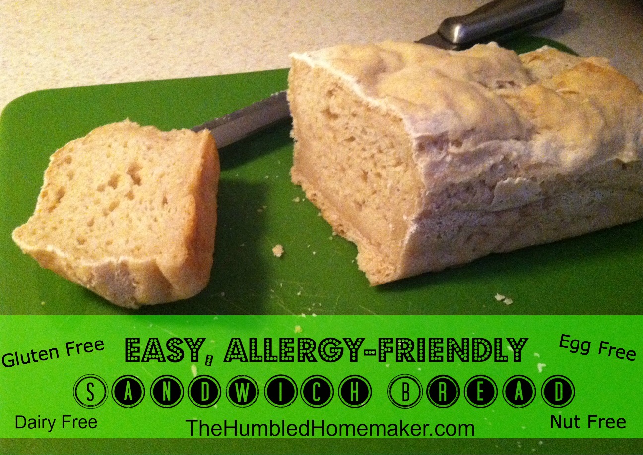 Easy, Allergy-Friendly Sandwich Bread Recipe {gluten, egg and dairy free}