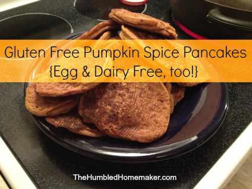 Gluten-Free Pumpkin Spice Pancakes {Egg & Dairy Free, too!}