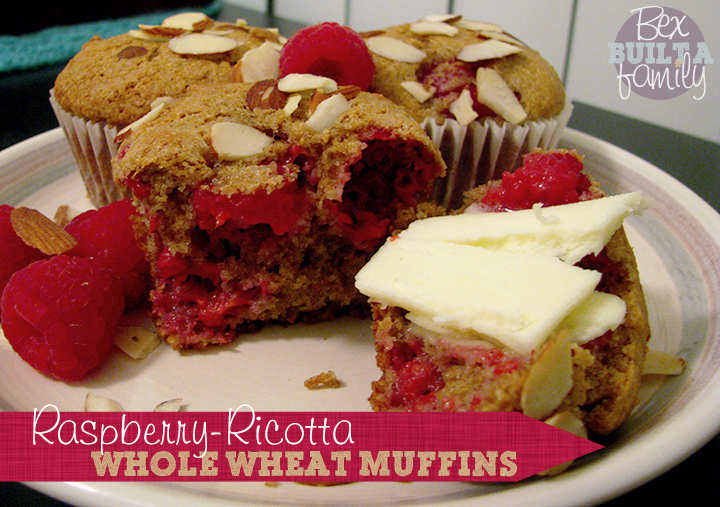 Whole Wheat Raspberry-Ricotta Muffins