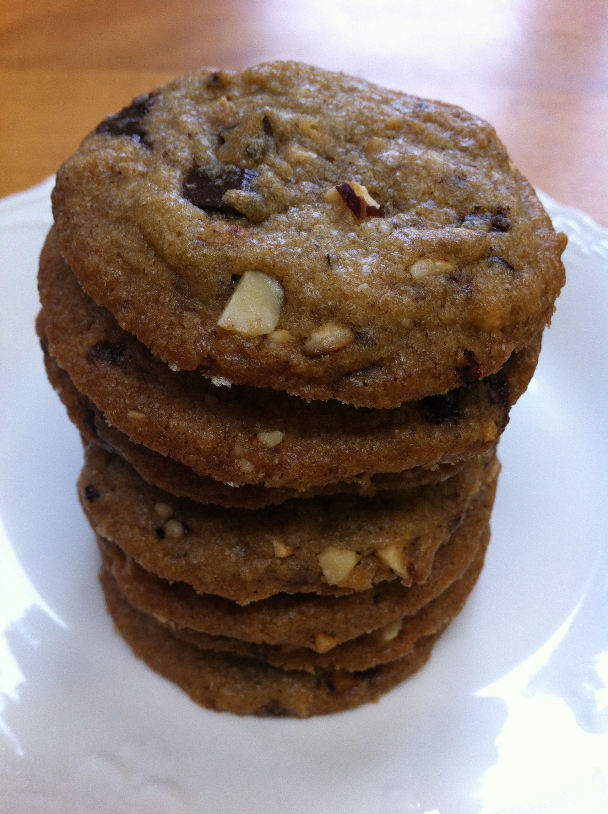 Dark Chocolate Chunk Hazelnut Cookies