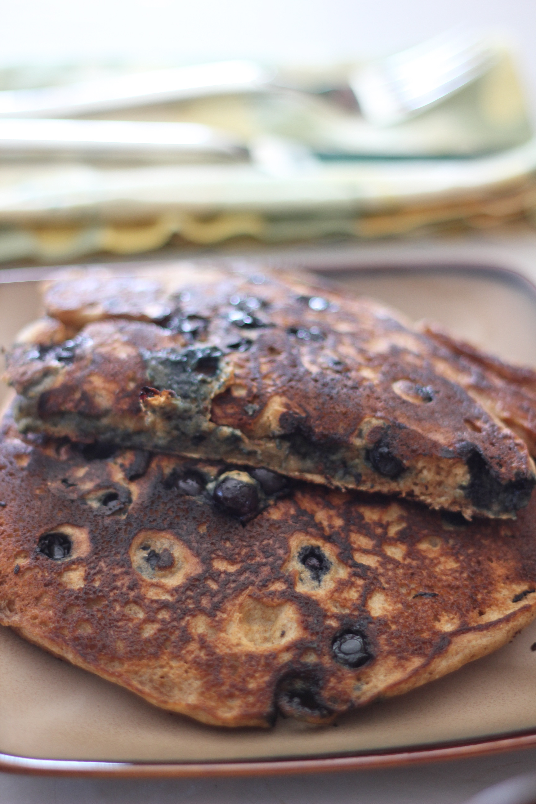 Not-Buttermilk Pancakes with Blueberries