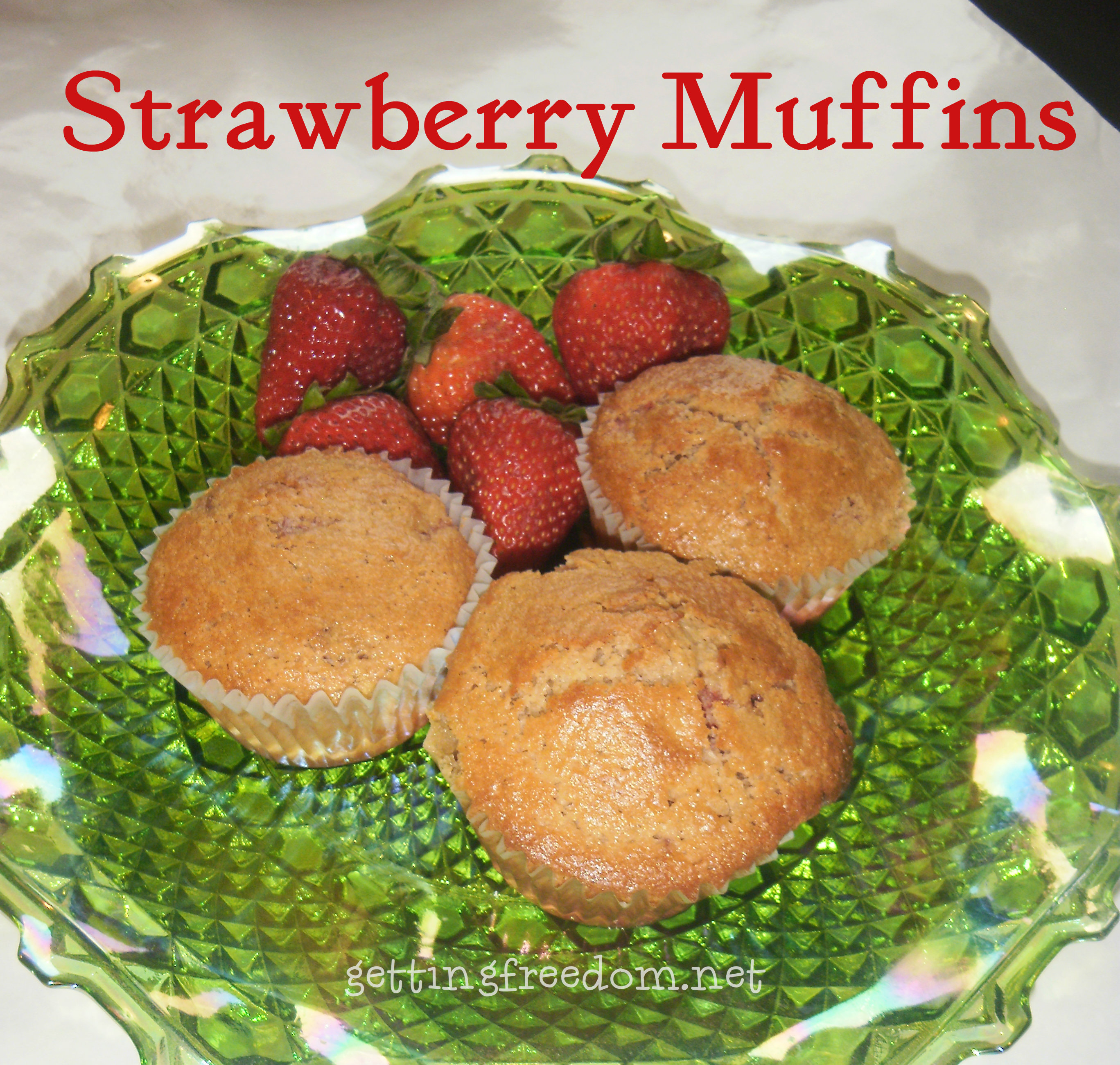 Whole Wheat Strawberry Muffins