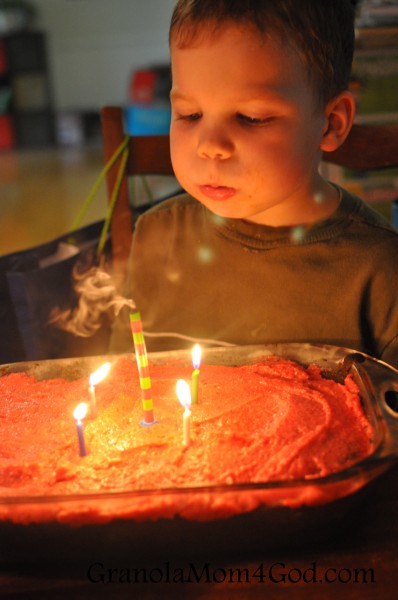 blowing out birthday candles