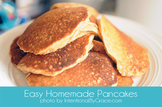Kids in the Kitchen {Easy Homemade Pancakes}