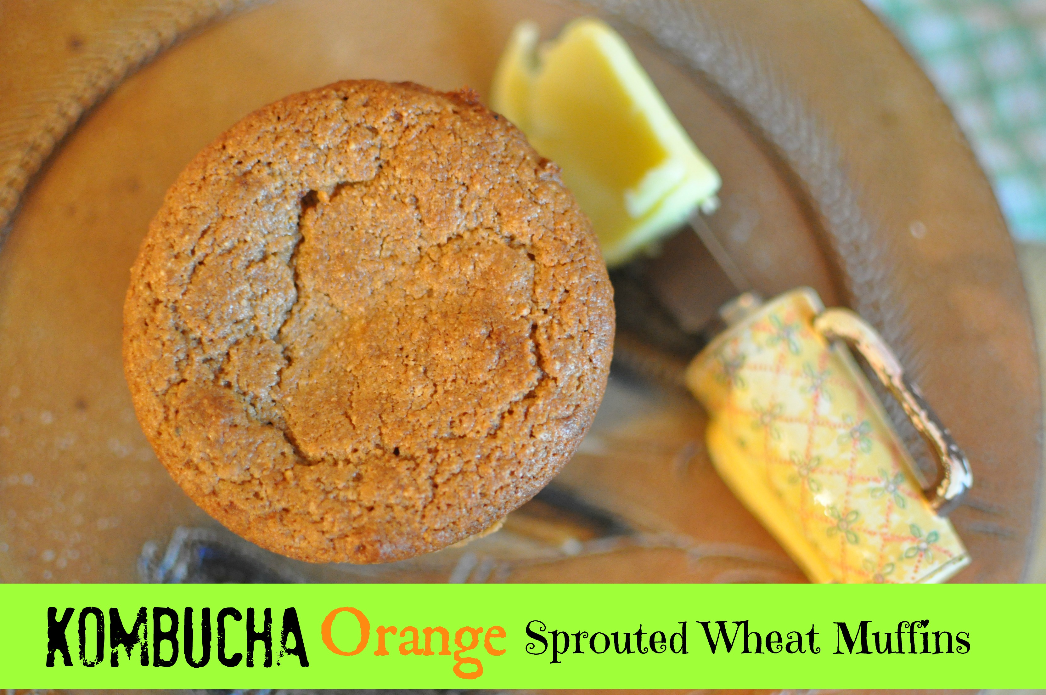 Kombucha Orange Sprouted Wheat Muffins