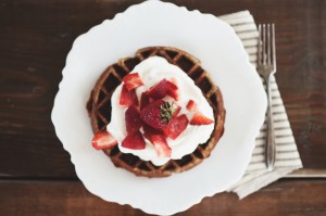 strawberry waffles grain mill