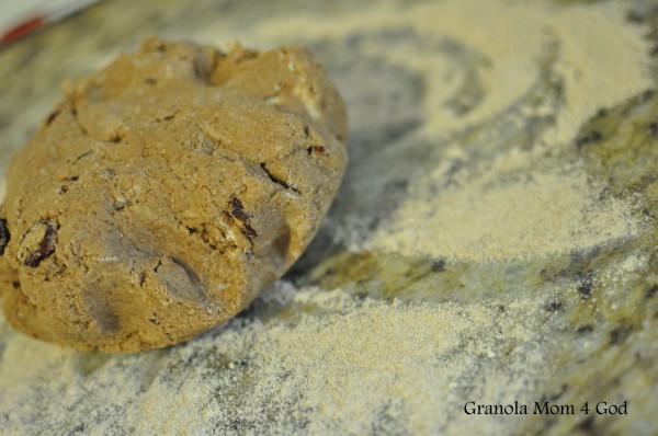 biscuit dough on a floured surface