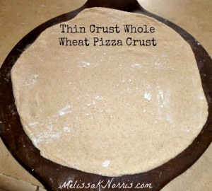 No knead, no rise thin crust whole wheat pizza dough
