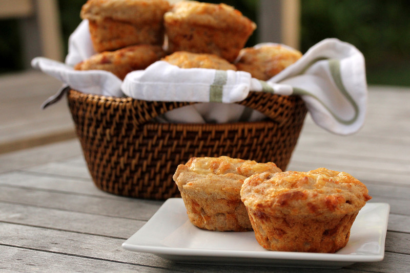 Ham and Cheese Rye Muffins