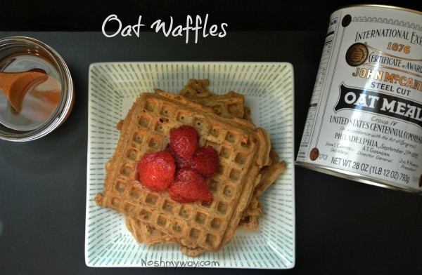 Oat Waffles Recipe - Nosh My Way