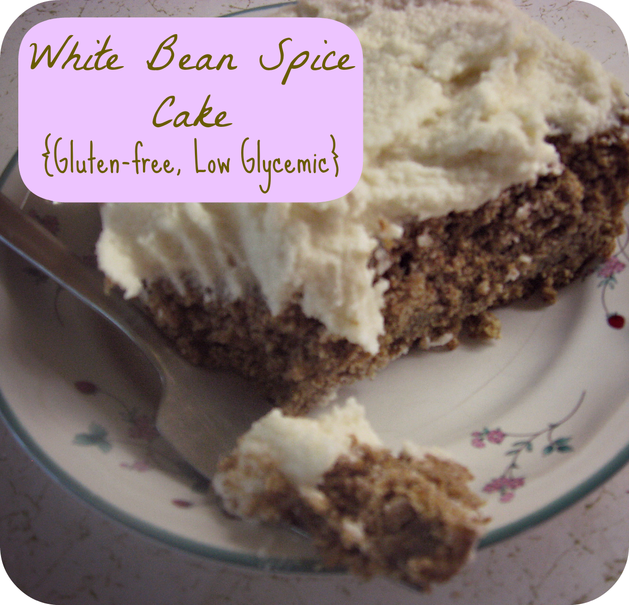 White Bean Spice Cake {Gluten free, Low Glycemic}