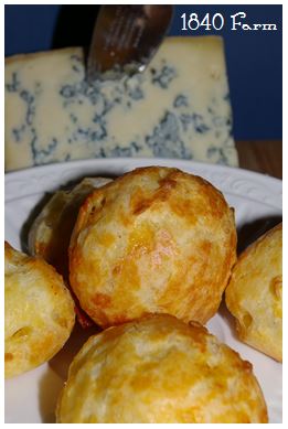 Gougeres with Blue Cheese at 1840 Farm