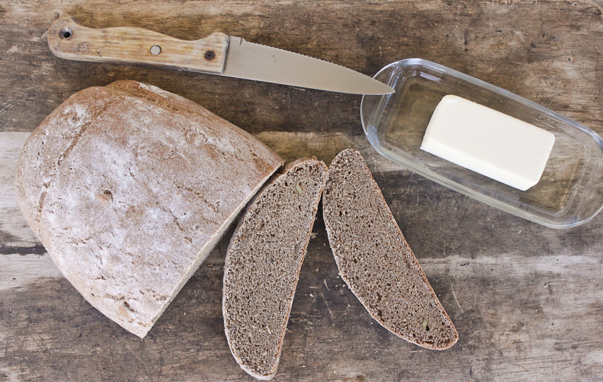 Rustic Whole Wheat and Buckwheat Bread