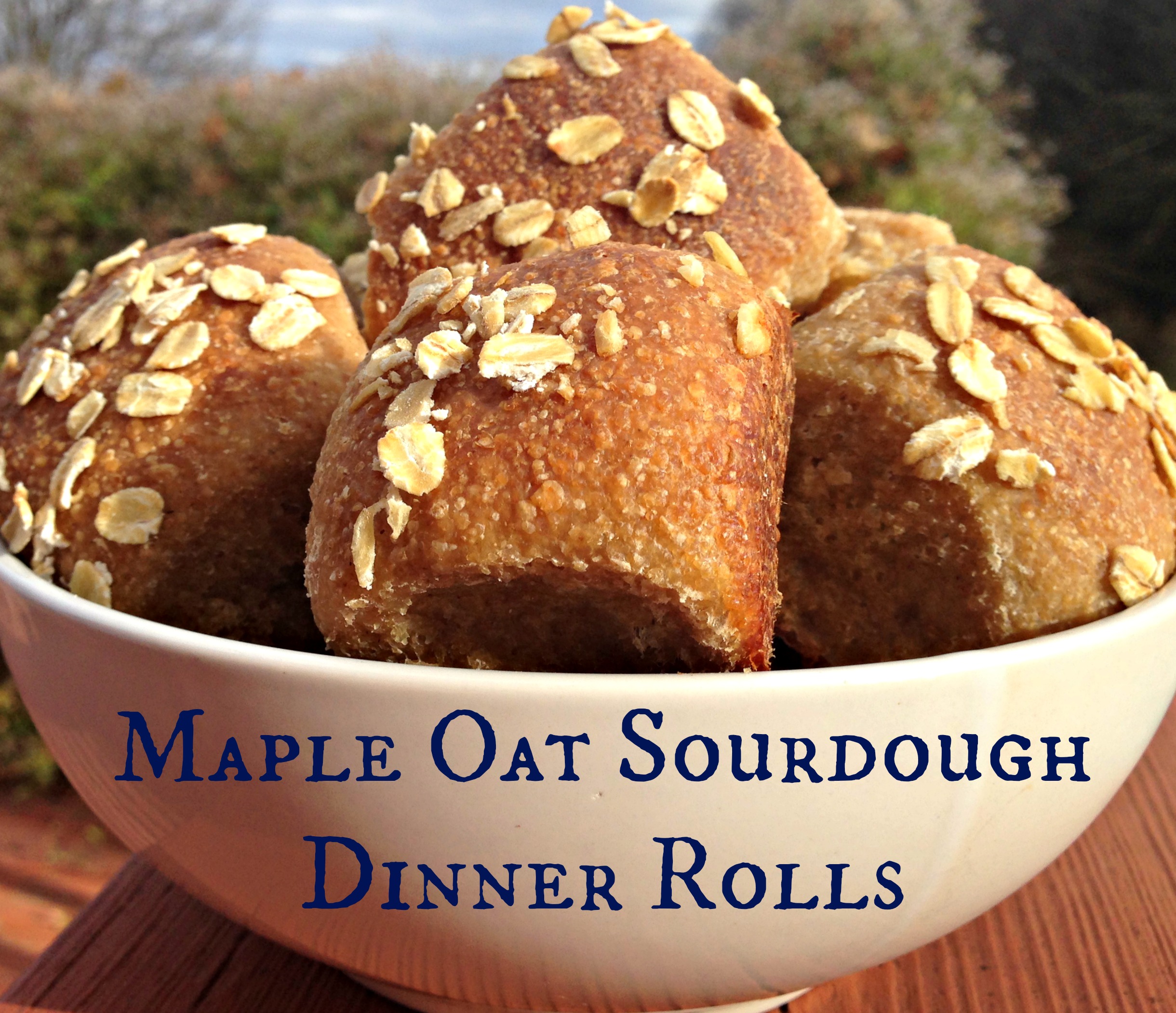 Maple Oat Sourdough Dinner Rolls on the Grain Mill Wagon, by Kristen @ Smithspirations