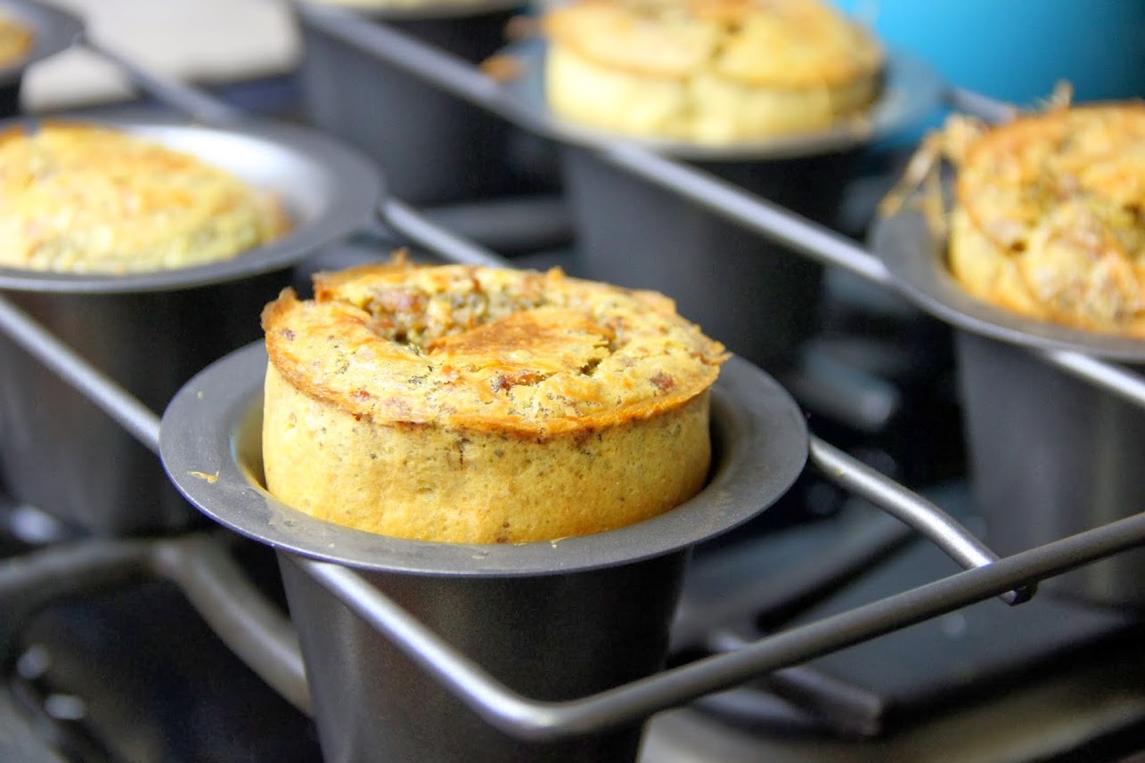 Whole Wheat Sausage and Green Onion Popovers