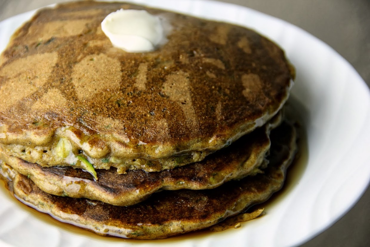 Whole Wheat Zucchini Bread Pancakes