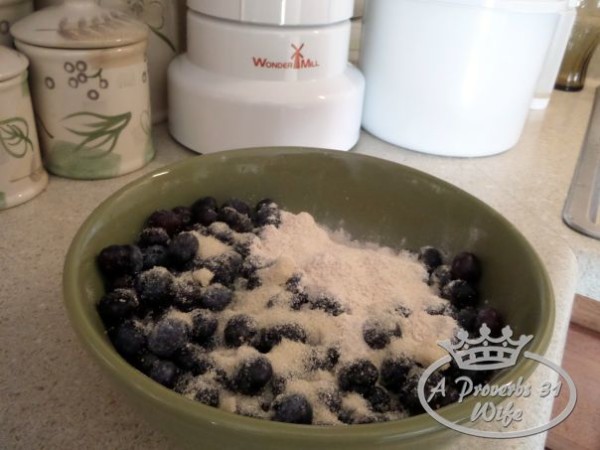Blueberries are sweetened just a bit, making the fruit filling perfect!