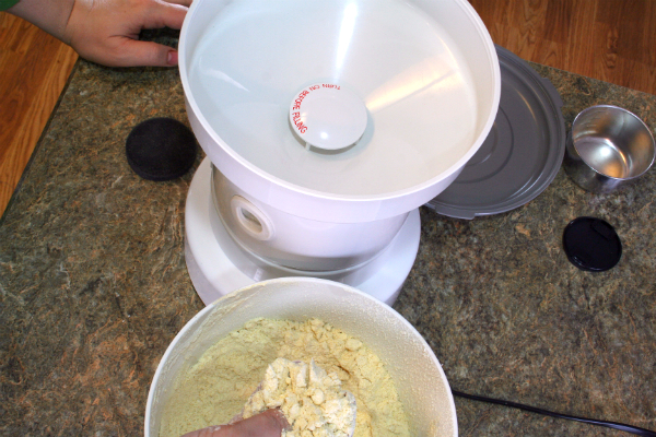 Freshly-milled corn flour
