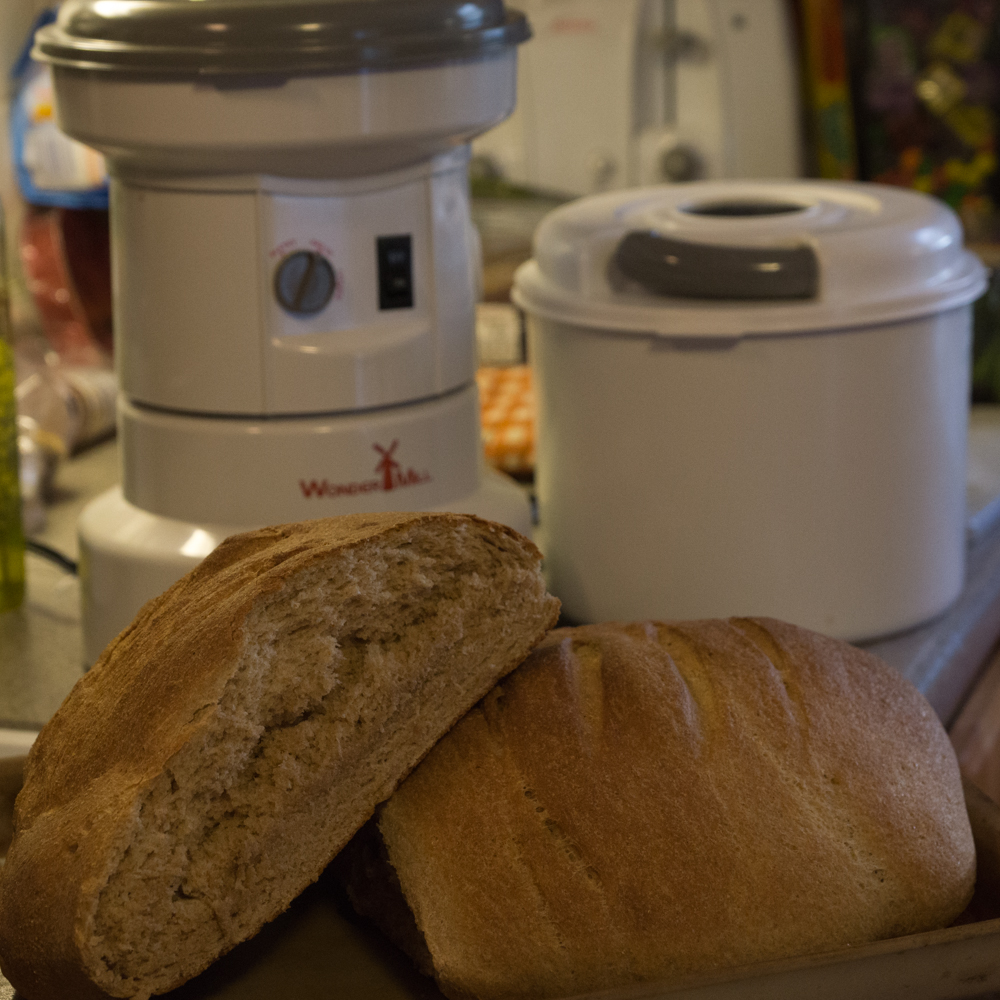 Easy whole wheat bread made using Kitchenaid mixer
