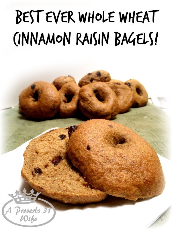 Whole Wheat Cinnamon Raisin Bagels