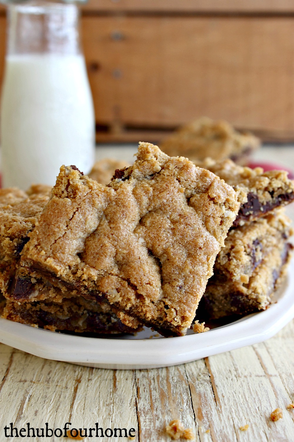 WW Peanut Butter-Oatmeal Chocolate Chip Bars