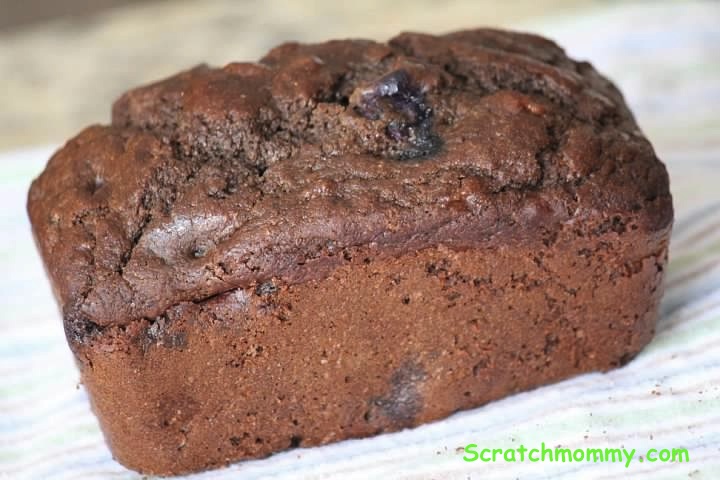 Quinoa Carob Quick Bread with Blueberries