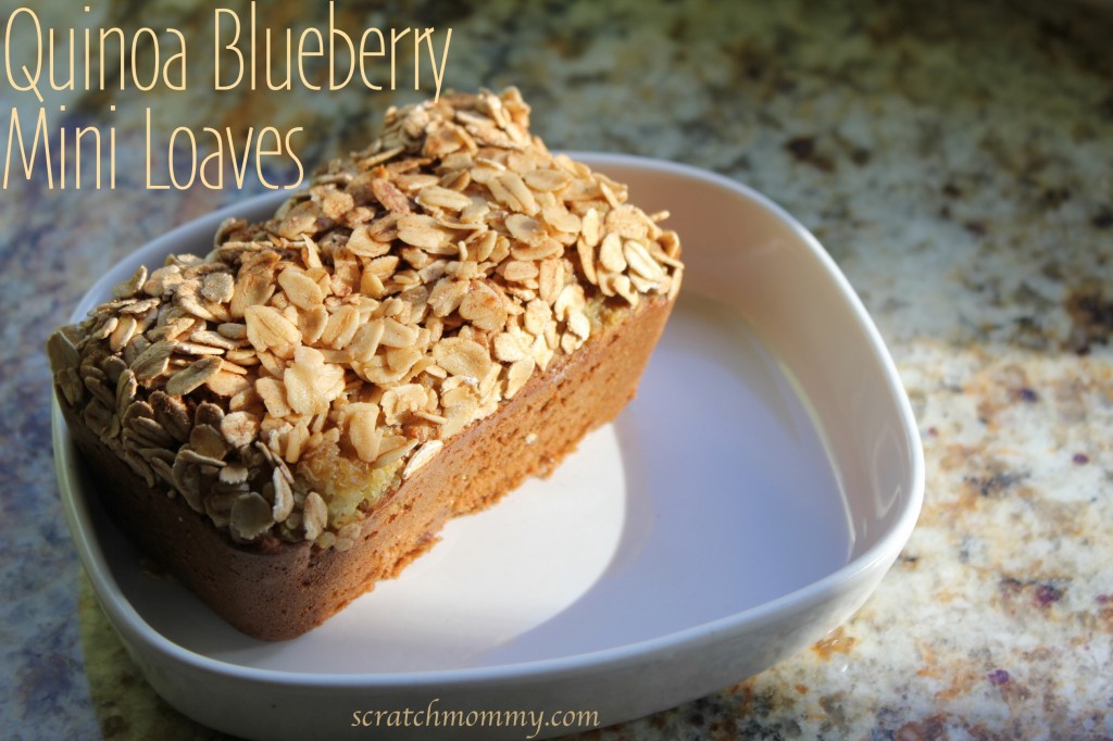 Scratch Mommy Blueberry Quinoa Mini Loaves