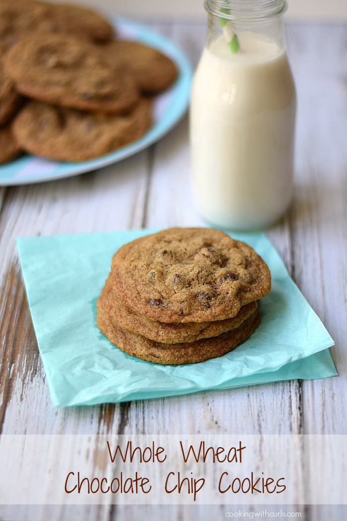 Whole Wheat Chocolate Chip Cookies | cookingwithcurls.com