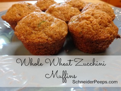 Whole Wheat Zucchini Muffins