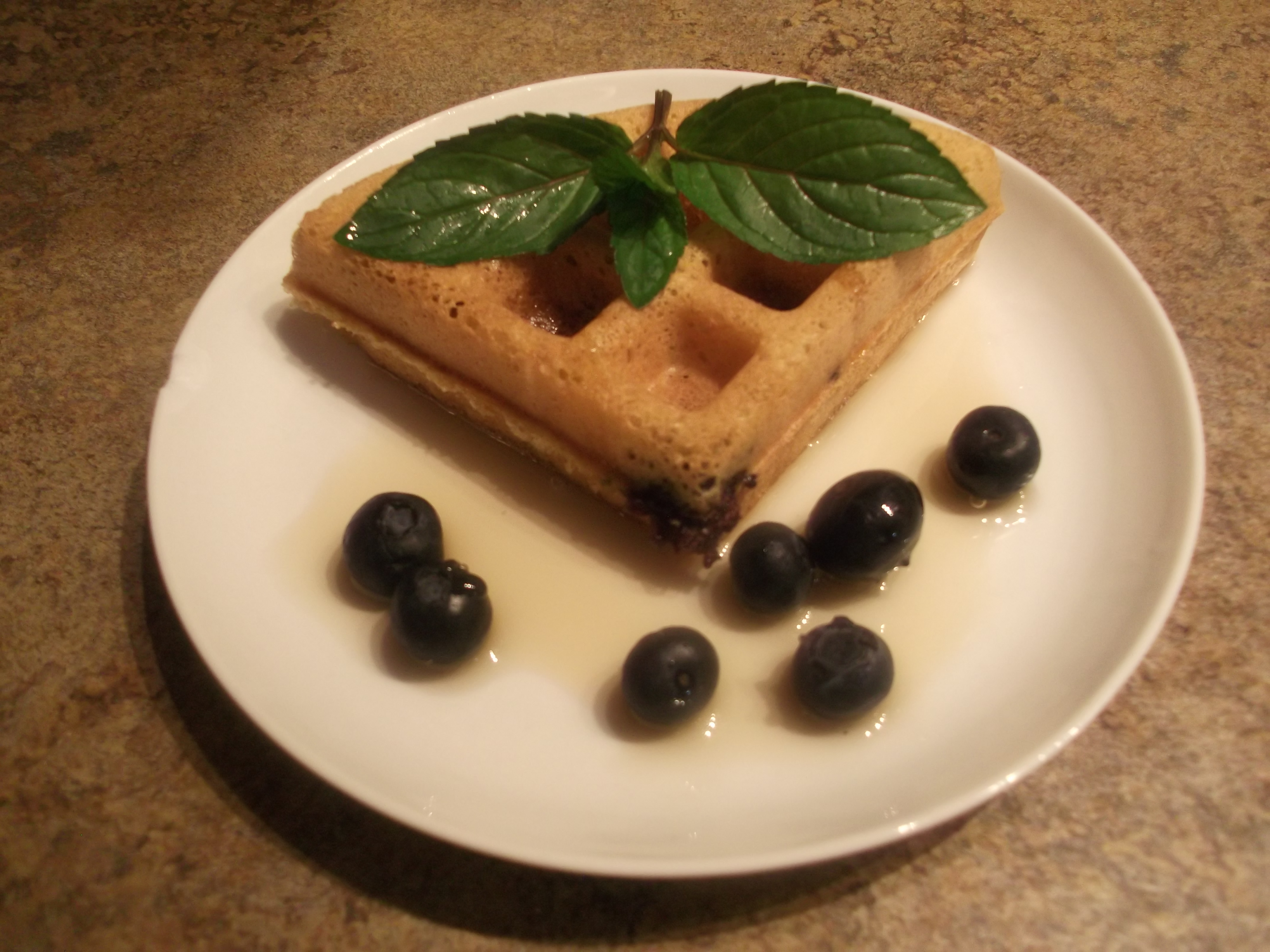 Blueberry Whole Wheat Waffles