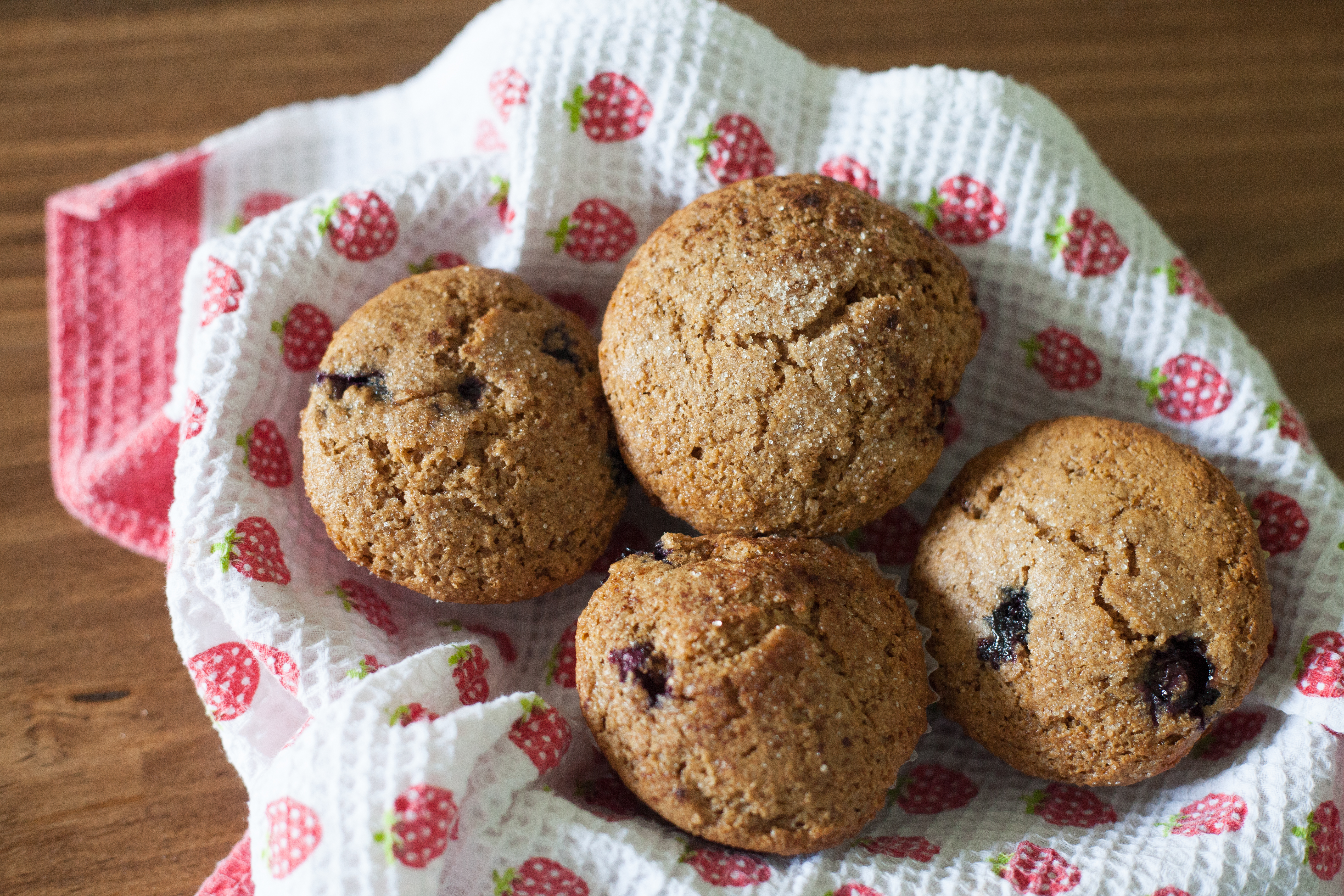 Amazing whole wheat blueberry muffins