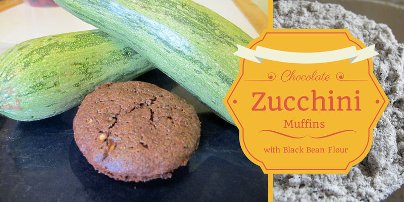 Chocolate Zucchini Muffins with Black Bean Flour